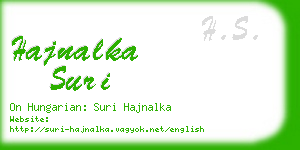 hajnalka suri business card